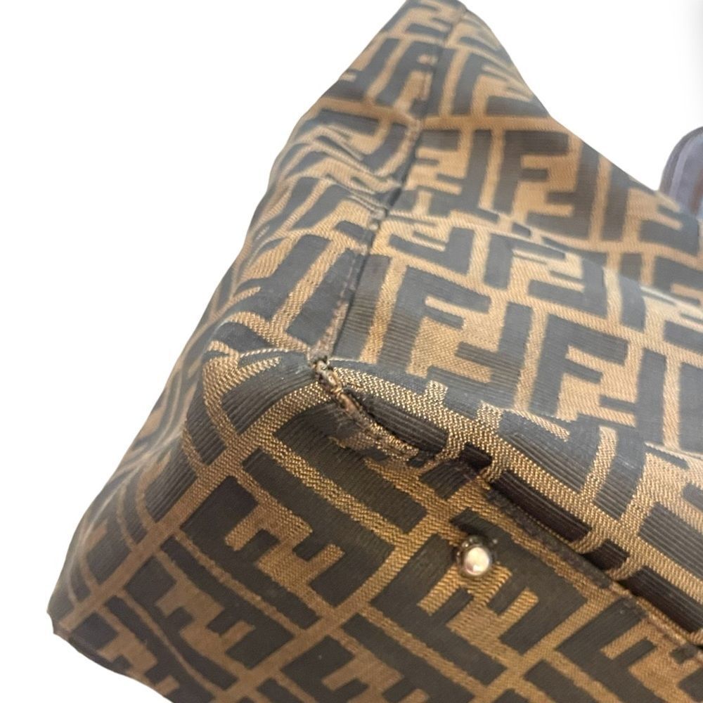 FENDI ZUCCA Print LARGE Vintage Twin Tote - Picture 14 of 16